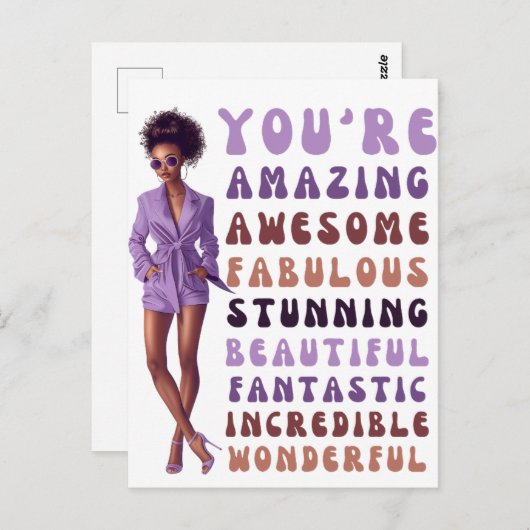 Je bent geweldig, geweldige, fantastisch, verbluff briefkaart (Voorkant / Achterkant)