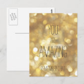 Je bent geweldig - Gold Inspirerend prijsopgave Briefkaart (Voorkant / Achterkant)