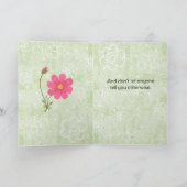 Je bent geweldig! Groene bloementuin-aanmoediging Kaart (Binnen)