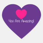 Je bent geweldig! hart sticker (Voorkant)