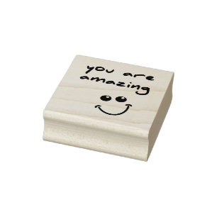 Je bent geweldig! -houten kunststempel rubberstempel