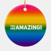 Je bent geweldig! keramisch ornament (Achterkant)