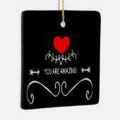 Je bent geweldig! keramisch ornament (Rechts)