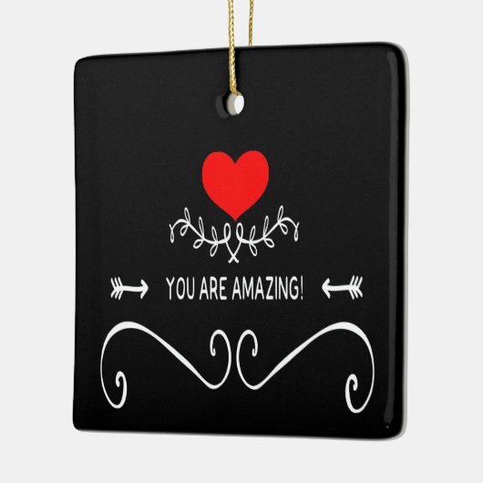 Je bent geweldig! keramisch ornament (Links)