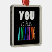 ** JE BENT GEWELDIG** KERSTVERSIERING METALEN ORNAMENT (Rechts)