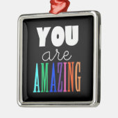 ** JE BENT GEWELDIG** KERSTVERSIERING METALEN ORNAMENT (Links)