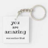 Je bent geweldig - Lieve, Inspirerend prijsopgave  Sleutelhanger (Achterkant)