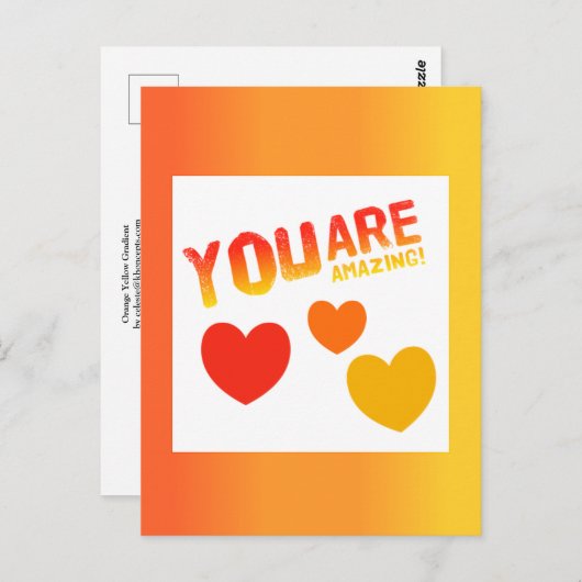 Je bent geweldig magneet briefkaart (Voorkant / Achterkant)