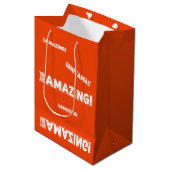 Je bent geweldig! medium cadeauzakje (Voorkant Gekanteld)