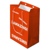 Je bent geweldig! medium cadeauzakje (Achterkant Gekanteld)
