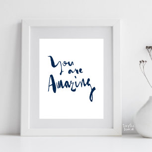Je bent geweldig Minimalistische Motivatie Inspira Poster