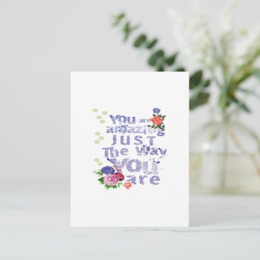 je bent geweldig net zoals je bent briefkaart (Staand voorkant)