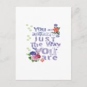 je bent geweldig net zoals je bent briefkaart (Voorkant)