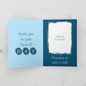 Je bent geweldig om foto blauwe verjaardag toe te  kaart (Binnen)