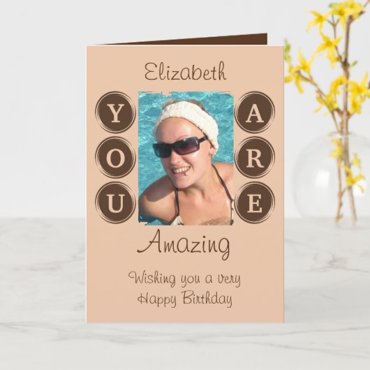 Je bent geweldig om foto's toe te voegen met een b kaart (Gele Bloem)