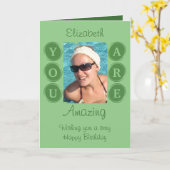 Je bent geweldig om je fotonaam groen te maken kaart (Gele Bloem)