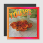 Je bent geweldig! Oranje en gele rozen Magnet (Voorkant / Achterkant)