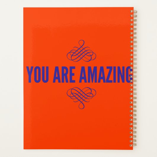 Je bent geweldig! Oranje en Paars Planner (Achterkant)