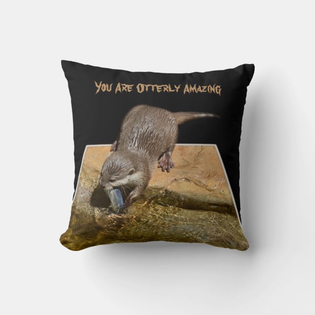 Je bent geweldig, Otter Logo, Cushion. Kussen (Voorkant)