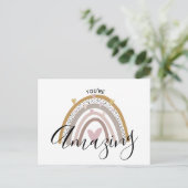 je bent geweldig positief briefkaart (Staand voorkant)