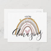 je bent geweldig positief briefkaart (Voorkant / Achterkant)