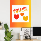 Je bent geweldig poster (Thuiskantoor)