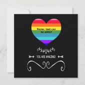Je bent geweldig! Rainbow Heart Kaart (Voorkant)