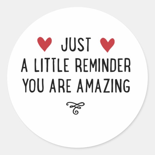 Je bent geweldig ronde sticker (Voorkant)