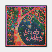 Je bent geweldig schattige grillige boom bloesem magneet (Voorkant)