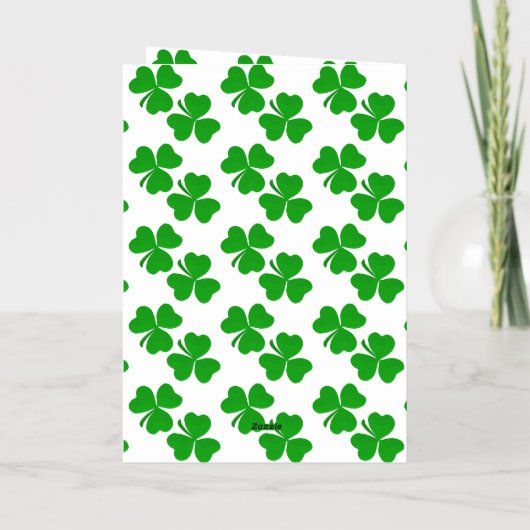Je bent geweldig Shamrock Clover Irish Folie Wenskaart (Achterkant)