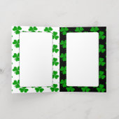Je bent geweldig Shamrock Clover Irish Folie Wenskaart (Binnenlaag)