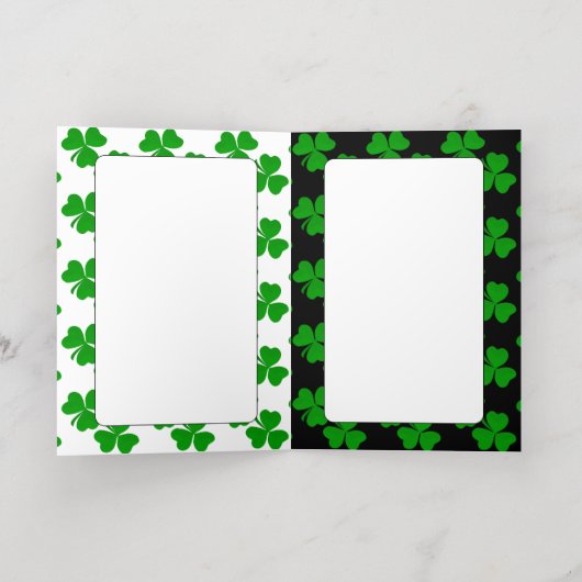 Je bent geweldig Shamrock Clover Irish Folie Wenskaart (Binnenlaag)