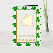 Je bent geweldig Shamrock Clover Irish Folie Wenskaart (Voorkant)