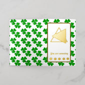 Je bent geweldig Shamrock Clover Irish Folie Wenskaart (Buiten Laag)