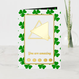 Je bent geweldig Shamrock Clover Irish Folie Wenskaart