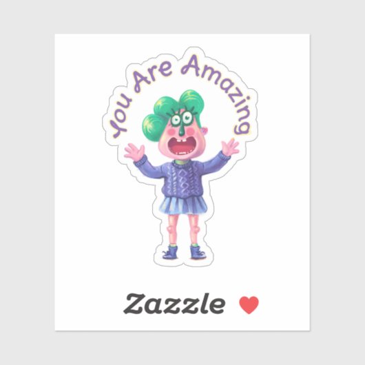 Je bent geweldig sticker (Vel)