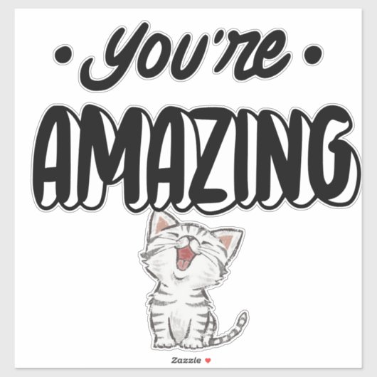 Je bent geweldig sticker (Vel)