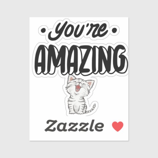 Je bent geweldig sticker (Vel)