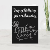 ** JE BENT GEWELDIG ** VERJAARDAG KONINGIN KAART (Voorkant)