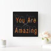 Je bent geweldig vierkante klok (Huis)