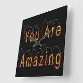 Je bent geweldig vierkante klok (Hoek)