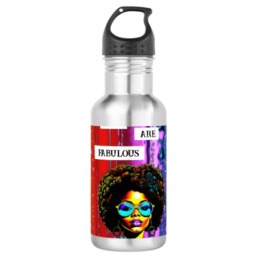 Je bent geweldig | Vrouw van kleur Waterfles (Voorkant)