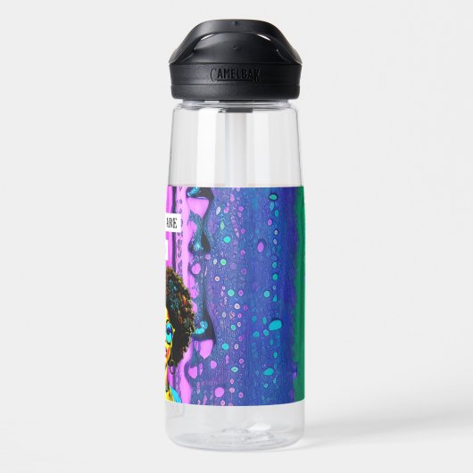 Je bent geweldig | Vrouw van Kleurrijke Kleur Waterfles (Achterkant)