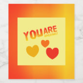 Je bent geweldig wijn etiket (Enkel label)