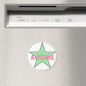 Je bent GEWELDIGE - Groene & Roze Stermagneten Magneet (Insitu (Vaatwasser))