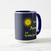 "Je bent Geweldige", heldere, gele zon Mok (Voorkant rechts)