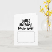 Je bent Geweldige. Kaart (Gele Bloem)