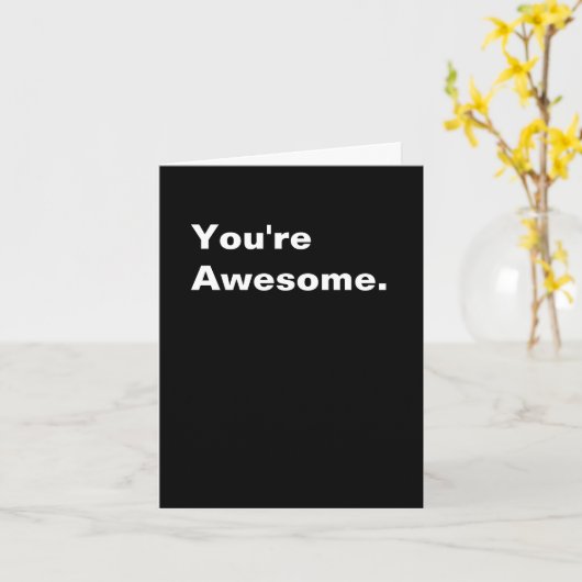 Je bent Geweldige. Kaart (Gele Bloem)