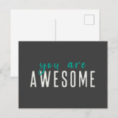 Je bent Geweldige | Modern Quote Green Navy Blue Briefkaart (Voorkant / Achterkant)