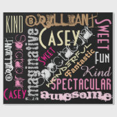 Je bent Geweldige! Naam Woorden vun Gift Wrap Cadeaupapier (Vlak)